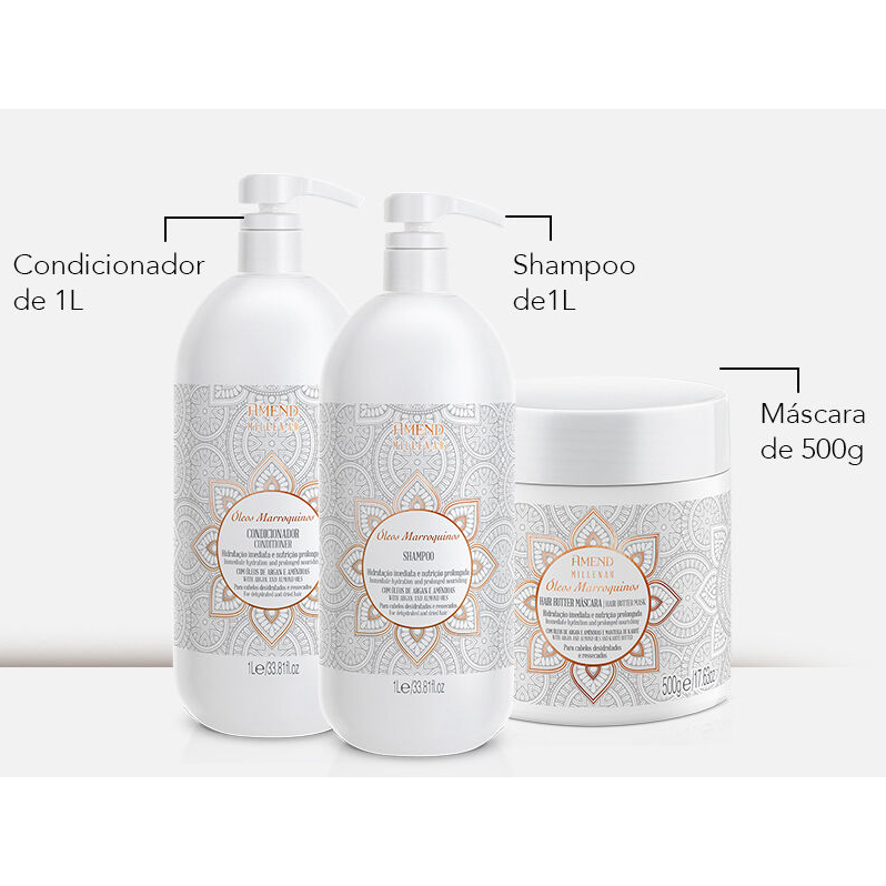 AMEND HAIR BUTTER MÁSCARA ÓLEOS MARROQUINOS 500g