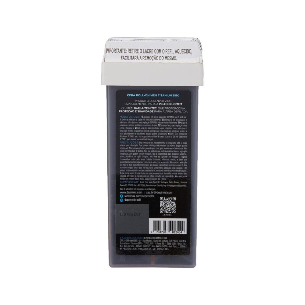 Cera Depilatória Roll On Depimiel Men Powerfull Refil 100G