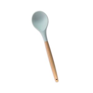 COLHER DE SILICONE COM CABO DE MADEIRA - OIKOS