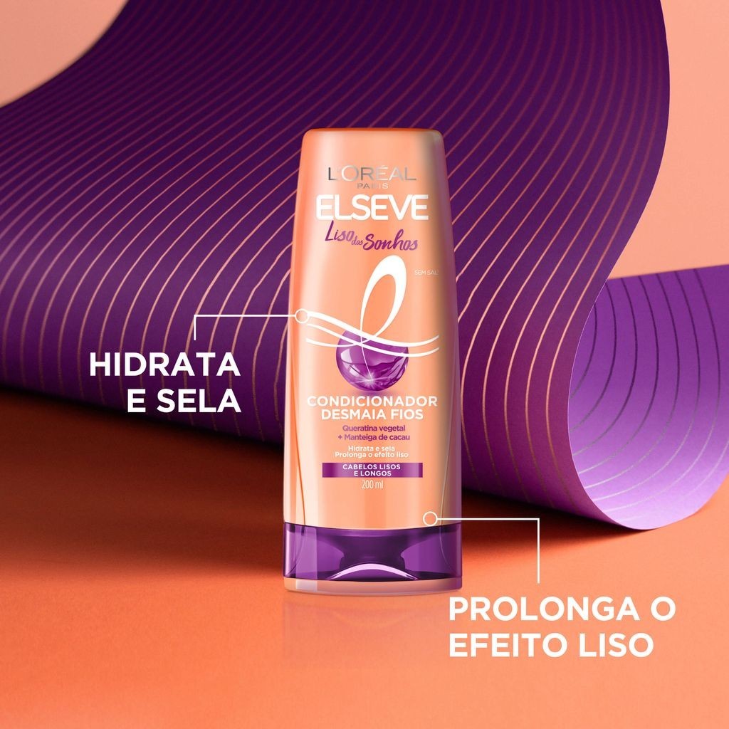 Condicionador Elseve Desmaia Fios Liso Dos Sonhos 200ml