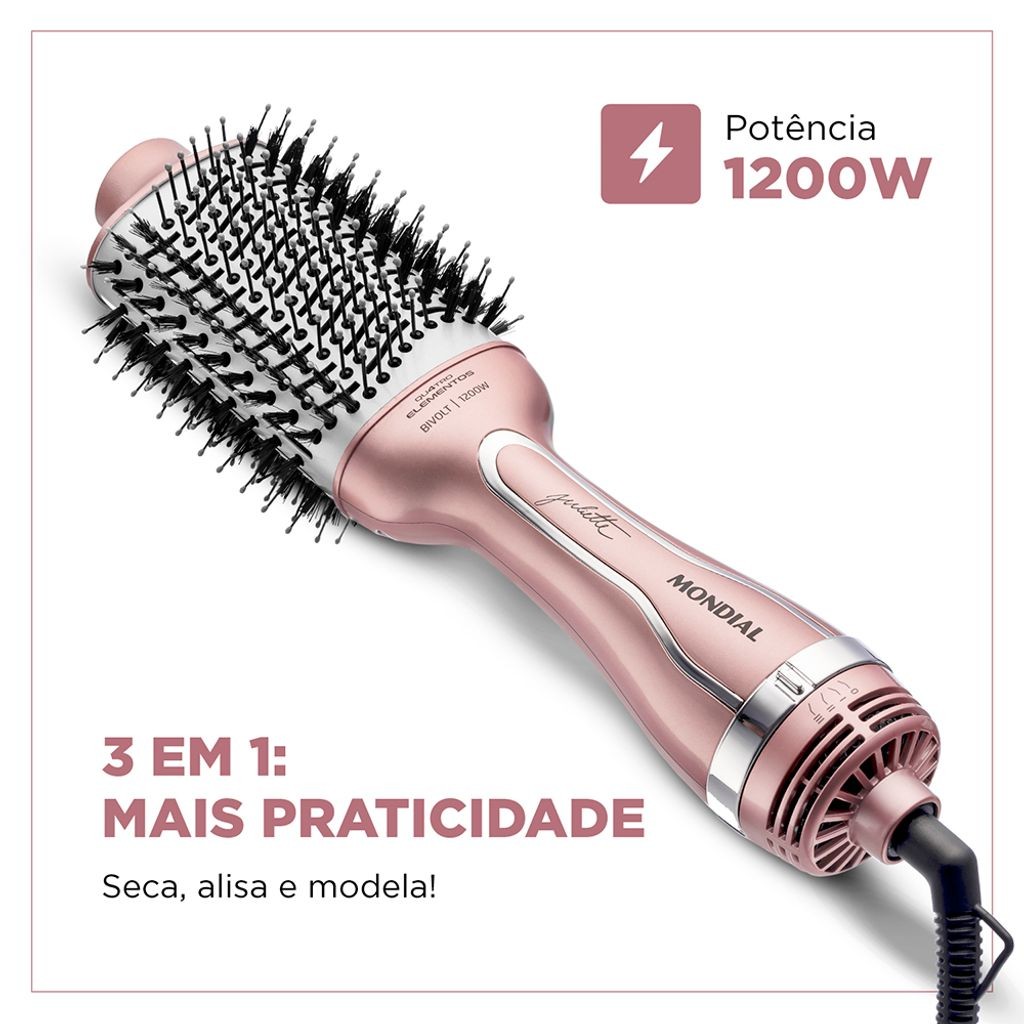 Escova Secadora By Juliette Mondial Golden Rose 1200W Bivolt - ES-JU-01