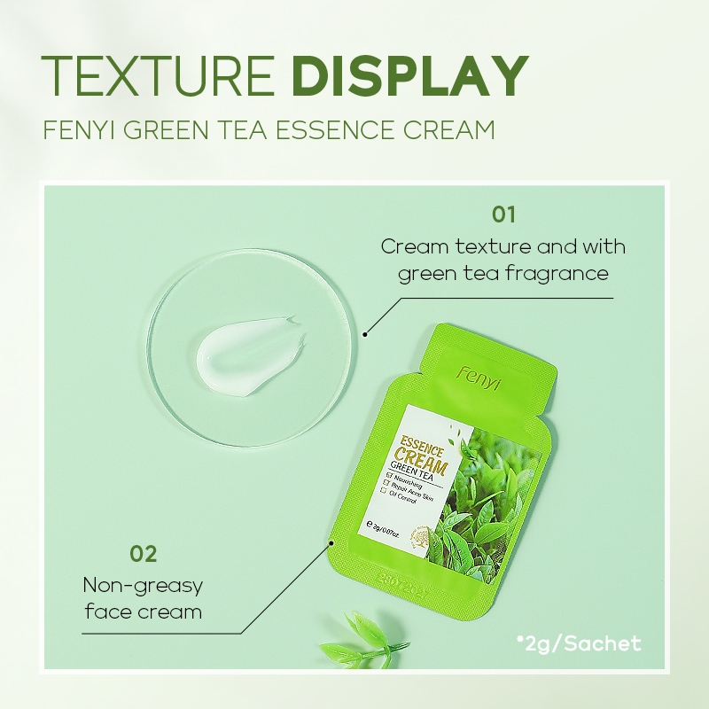 Fenyi Chá Verde Cuidados Com A Pele 2g Refrescante E Brilhante 1pc