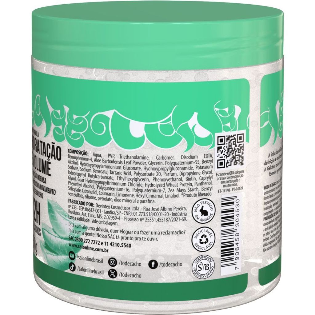 Gelatina Salon Line To De Cachos Babosa 550g