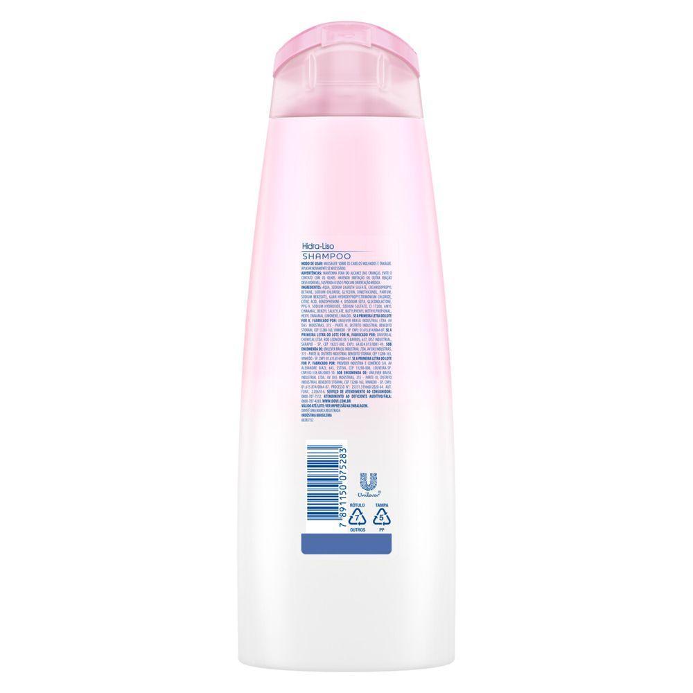 Kit 3 Shampoos Dove Hidra-Liso Tecnologia de Hidratação 400ml cada