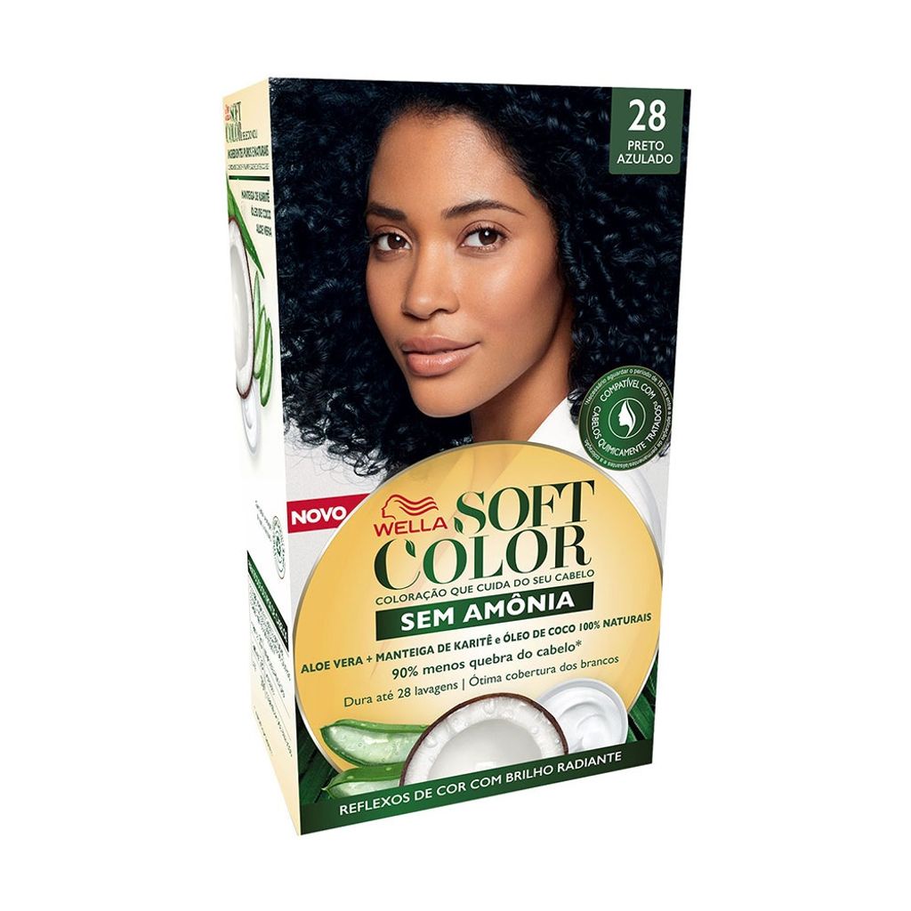 Kit Tintura Soft Color Preto Azulado 28 Soft Color