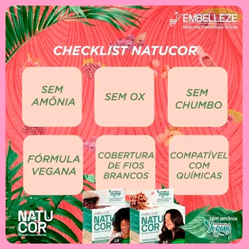 Tintura Em Pó Natucor Castanho Escuro 3.0