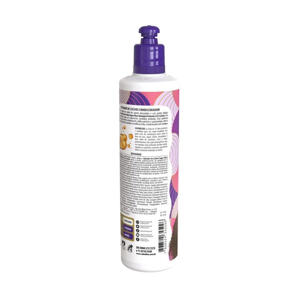 Ativador de Cachos SOS Cachos Super Óleos Salon Line 300ml