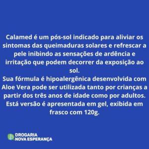 CALAMED PÓS-SOL GEL REFRESCANTE ALOE VERA COM 120G