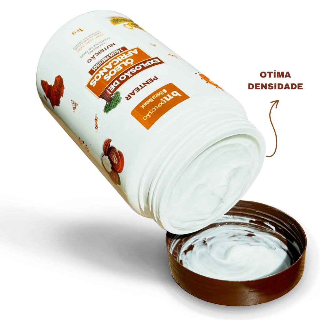 Creme de Pentear Beleza Natural Explosão de Óleos Africanos 1Kg bn.Explosão