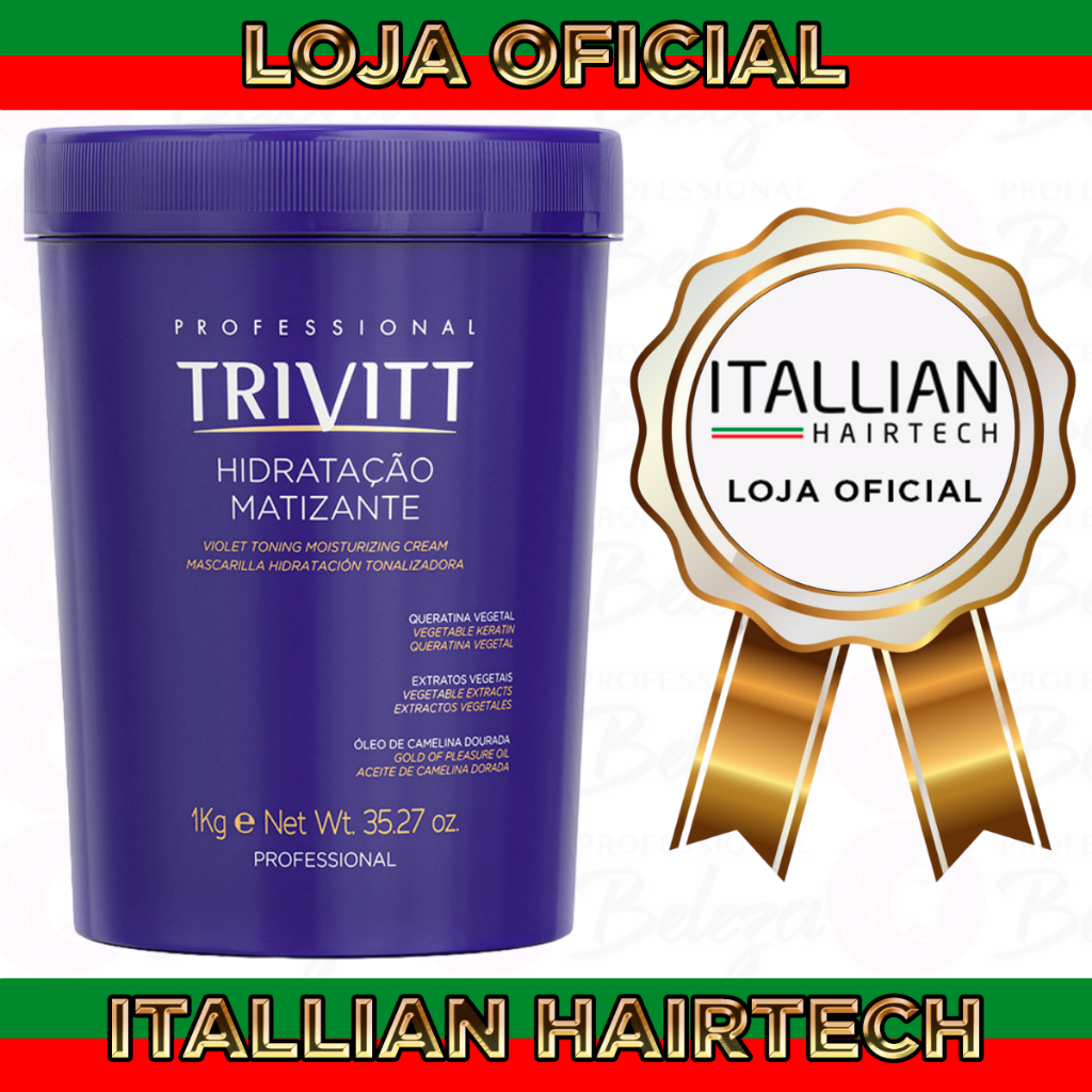 Itallian Trivitt Kit Profissional Matizante Mascara Shampoo