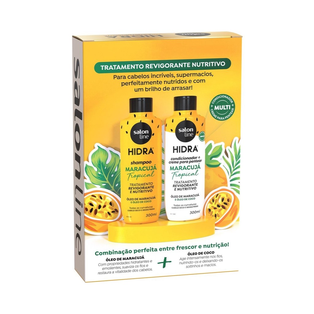 Kit Shampoo e Condicionador Hidra Maracujá Nutre Salon Line