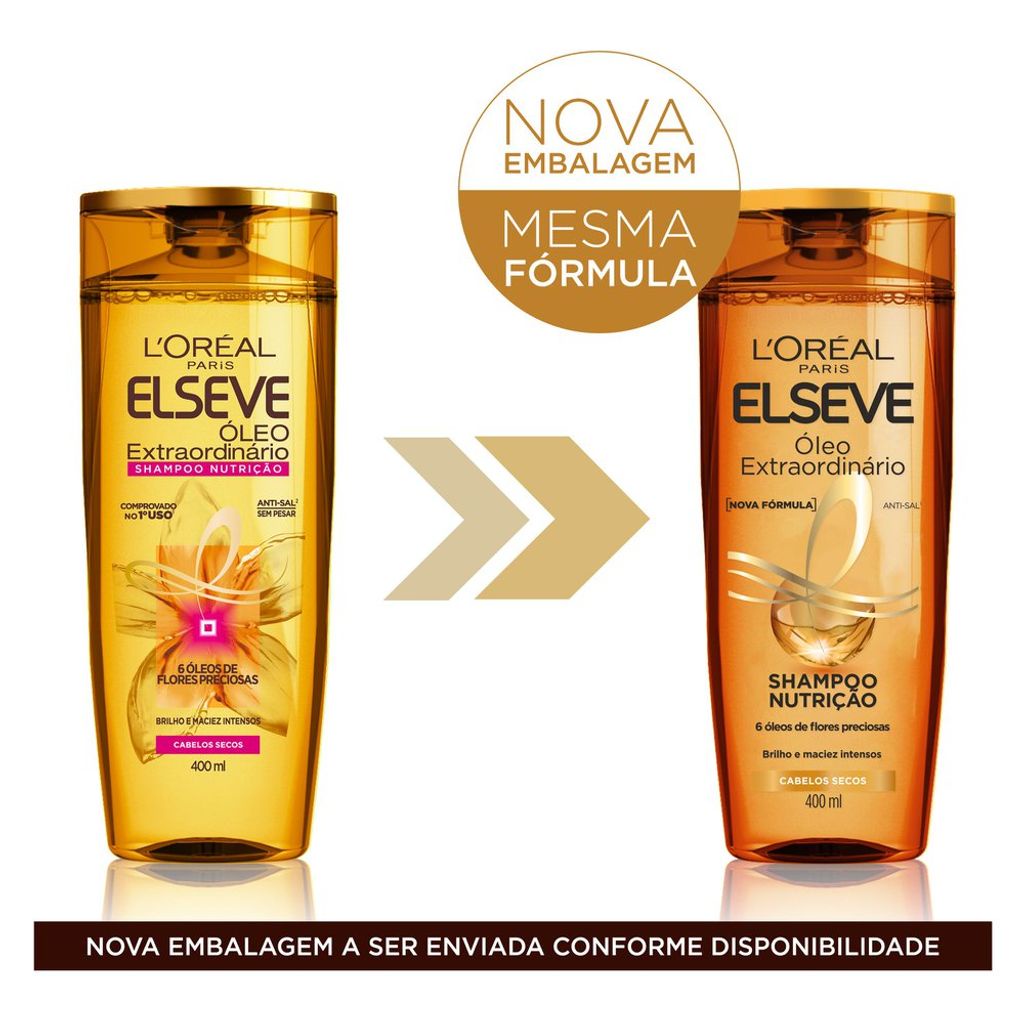 Shampoo Elseve Óleo Extraordinário Nutrição com 400ml