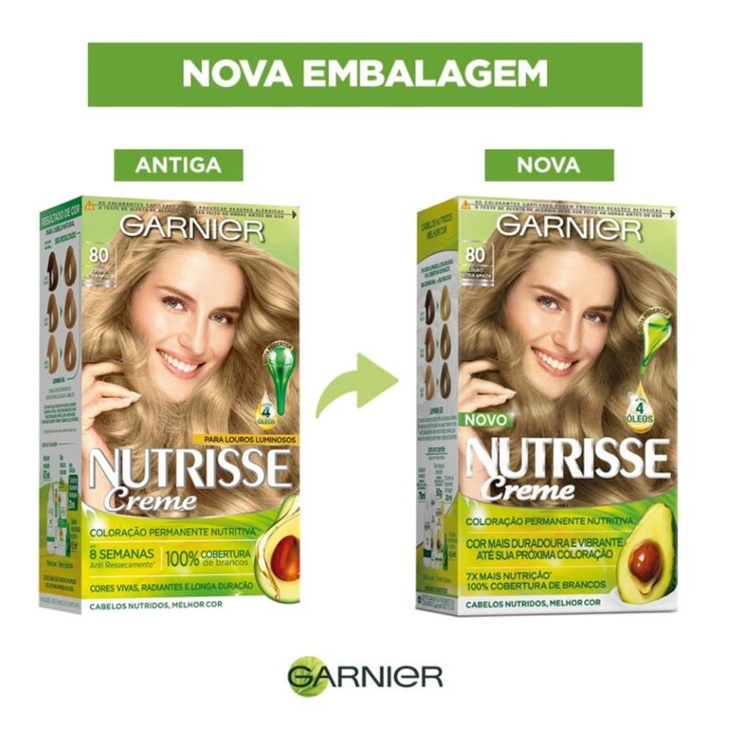 Tintura Nutrisse Creme Louro Pátria Amada 80