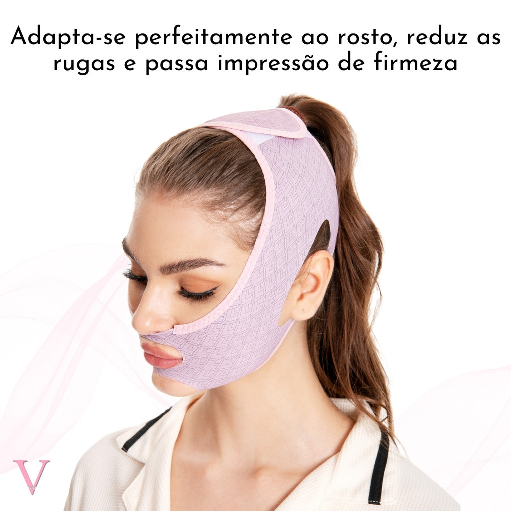 VFace Lifting Facial Efeito Rejuvenescedor Antirrugas e Firmamento Máscara de Beleza Contra Papada